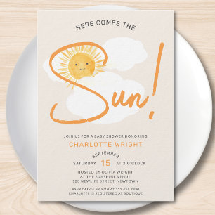 Convite Chuva de Sol - Baby Shower