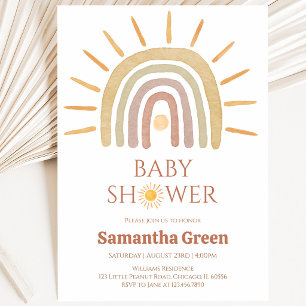 Convite Chuva de Sol Baby Shower