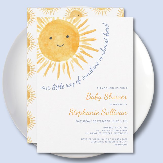 Convite Chuva de Sol Baby Shower (Criador carregado)