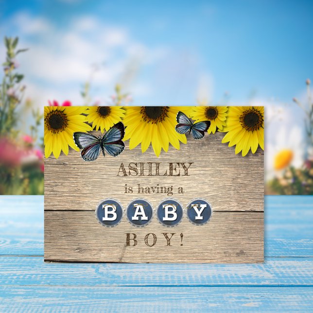 Convite Chuva de Sol Baby Shower | Menino (Criador carregado)