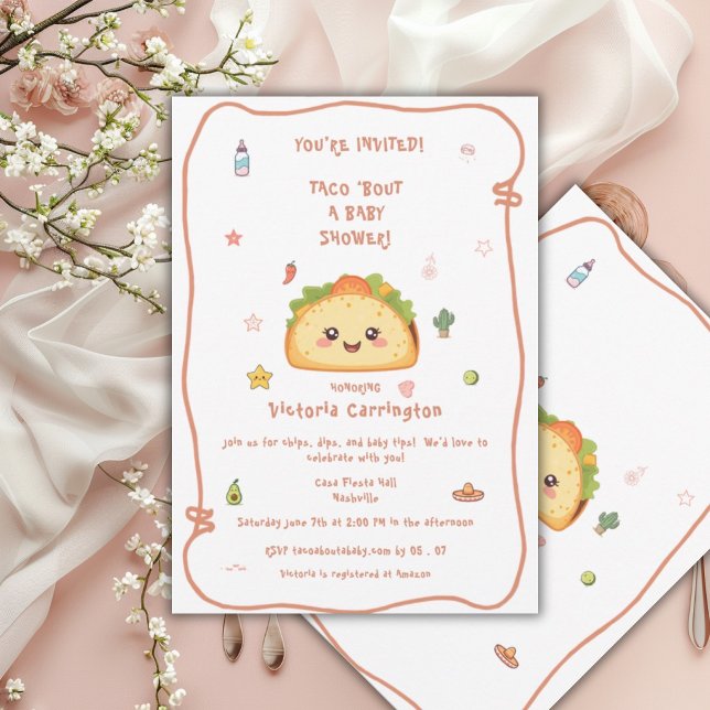 Convite Chuva de Taco para Baby Shower (Criador carregado)