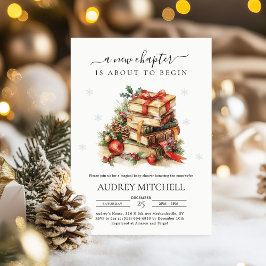 Convite Chuva de Tema de Livro de Natal