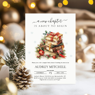 Convite Chuva de Tema de Livro de Natal