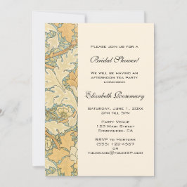 Convite Chuva Floral Antiga Bridal Shower Vitoriana