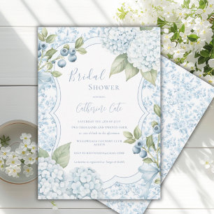 Convite Chuva Floral Elegante Chuva de Noiva Azul