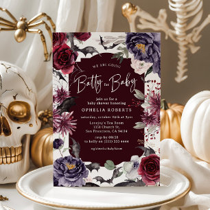 Convite Chuva Floral para o Bebê Chá de Bebê de Halloween