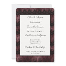 Chuva Nupcial de Renda Falsa Burgundy Preta