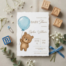 Chuveirinho de Bebê Menino Urso de Pelúcia Fofo co