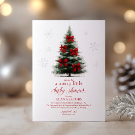 Convite Chuveirinho de Bebê Natal Feliz Árvore de Natal