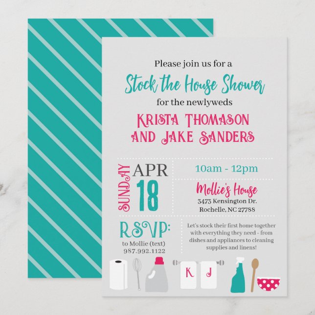 Convite Chuveiro Abastece a Casa (Frente/Verso)