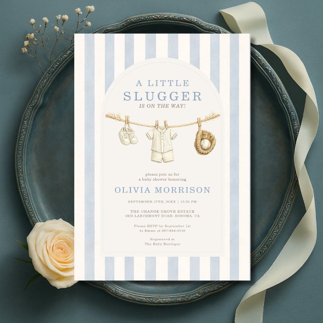 Convite Chuveiro de Bebê com Roupinha de Pequeno Batedor d (Criador carregado)