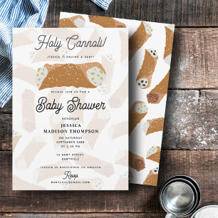 Convite Chuveiro de Bebê Divertido Cannoli Italiano Sagrad
