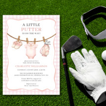 Chuveiro de Bebê Little Putter Pink Golf Roupas
