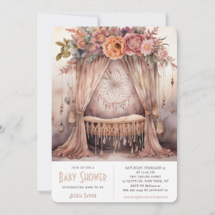 Convite Chuveiro de Bebê Mobile Dreamcatcher para Berço Bo