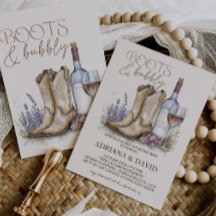 Chuveiro de Casais Western com Botas e Espuma
