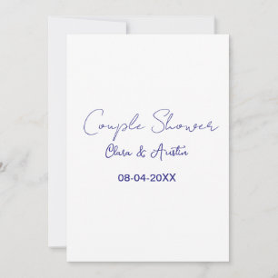 Convite chuveiro de casal nome data roxo moderno simples m