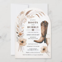 Chuveiro de Noiva Bota Bubbly Ocidental Arco Count