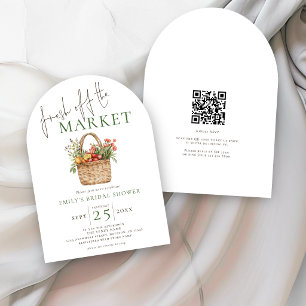 Convite Chuveiro de Noiva código QR Fresh off the Market