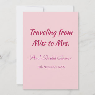 Convite Chuveiro de noiva de viagem adicionar nome data de