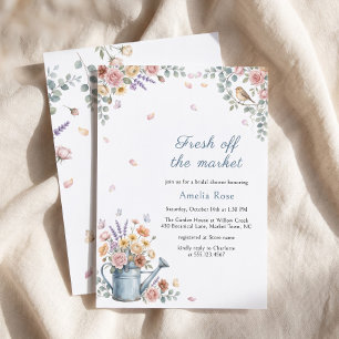 Convite Chuveiro de Noiva Fresh Off The Market Regador