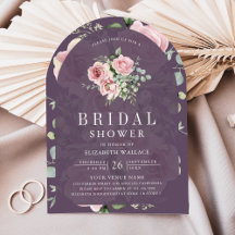 Chuveiro de Noiva Rosa Bege Floral Púrpura Empolad