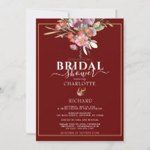 Chuveiro de Noiva Rosa Vibrante Floral com E comer