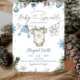 Convite Chuveiro de Roupas de Bebê de Natal Baby Sprinkle
