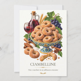 Convite Ciambelline al Vino – Vintage Italian Dessert