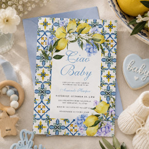 Convite Ciao Baby Costa Amalfi Limão Itália Chá de Bebê