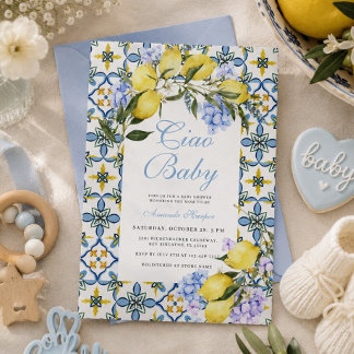 Convite Ciao Baby Costa Amalfi Limão Itália Chá de Bebê