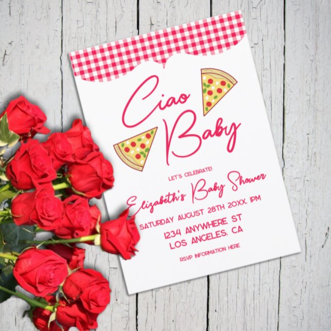 Convite Ciao Baby Italian Baby Shower (Criador carregado)