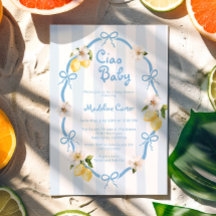 Ciao Baby Italiana Lemon Blue Arco Chá de fraldas
