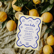 Ciao Baby Lemon Italiana Chá de fraldas Desenhado
