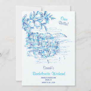 Convite Ciao Bella Bachelorette Itinerary Modelo