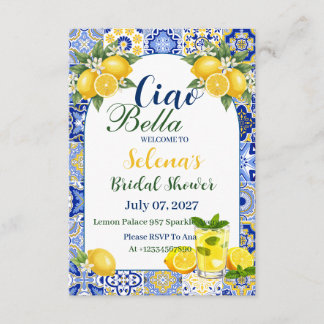 Convite Ciao Bella Bridal Shower Invitation Card