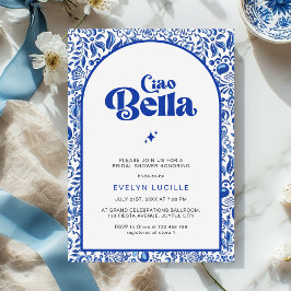 Convite Ciao Bella Modern Retro Italian Bridal Shower