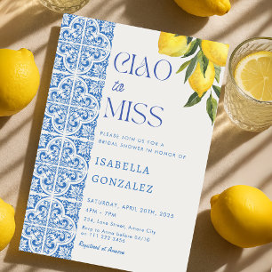 Convite Ciao italiano para Miss Chá de panela Amalfi