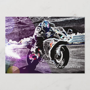 Convite Ciclismo de terra corrida de motocross Motocicleta