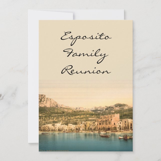 Convite Cidade de Capri, ilha de Capri, Campania, Italia (Frente)