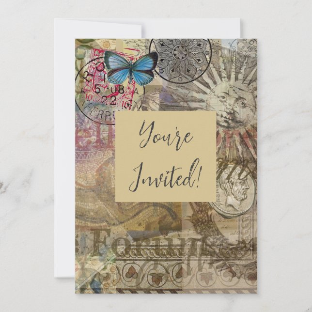 Convite Cidade do Feriado em Roma, Itália, Viagem (Frente)