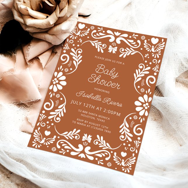 Convite Cielito Lindo Talavera Mexican Baby Shower Invitat (Criador carregado)