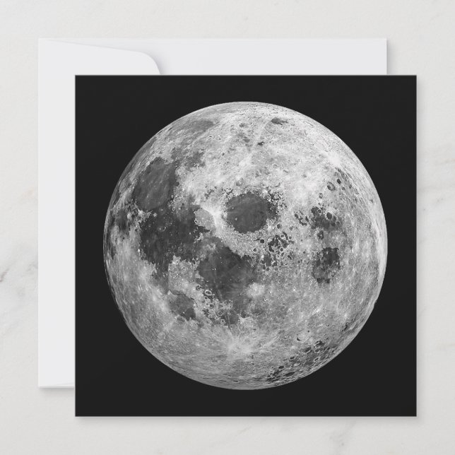Convite Ciência da Astronomia Espacial legal com Lua Cheia (Frente)