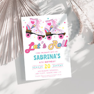 Convite Cilindro rosa Festa de aniversario de meninas de p