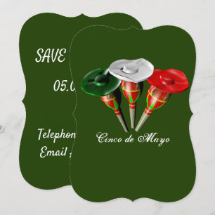 Convite Cinco de maio, festa mexicana