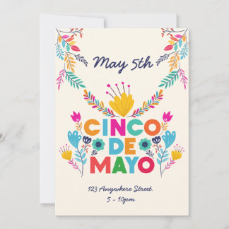 Convite Cinco de Mayo Colorful