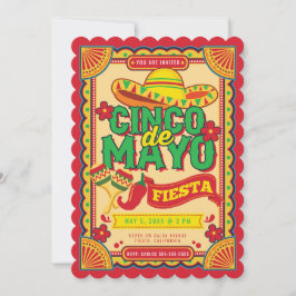 Convite Cinco de Mayo Fiesta