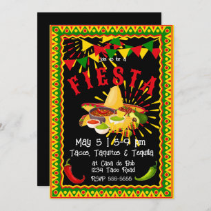 Convite Cinco de Mayo Fiesta Salsa