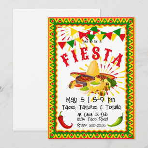 Convite Cinco de Mayo Fiesta Salsa