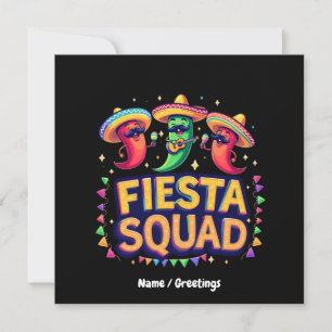 Convite Cinco de Mayo Fiesta Squad Family Party