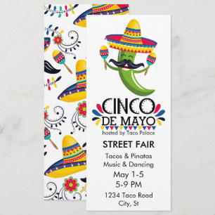 Convite Cinco de Mayo Pepper Sombrero